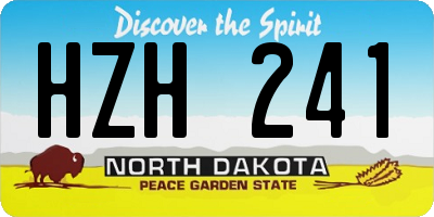 ND license plate HZH241