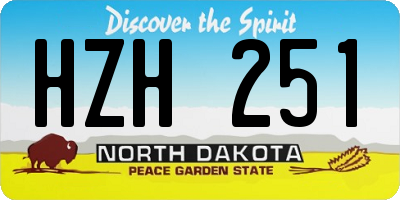 ND license plate HZH251