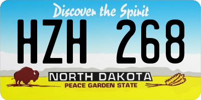 ND license plate HZH268