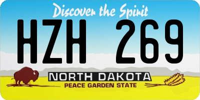 ND license plate HZH269