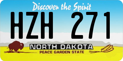 ND license plate HZH271
