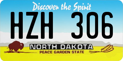 ND license plate HZH306