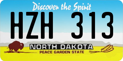 ND license plate HZH313