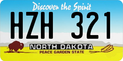 ND license plate HZH321