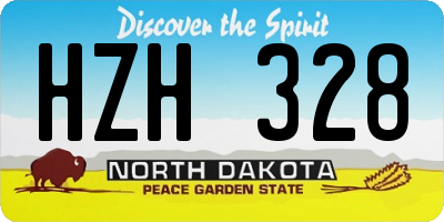 ND license plate HZH328