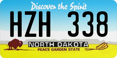 ND license plate HZH338
