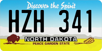 ND license plate HZH341