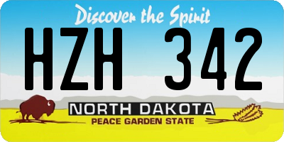 ND license plate HZH342