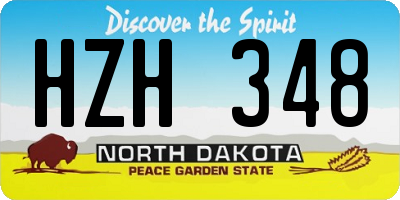 ND license plate HZH348