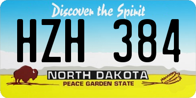 ND license plate HZH384