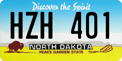 ND license plate HZH401