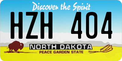 ND license plate HZH404