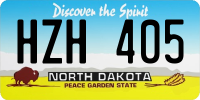 ND license plate HZH405