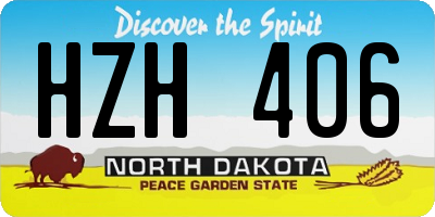 ND license plate HZH406