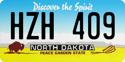 ND license plate HZH409