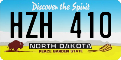 ND license plate HZH410