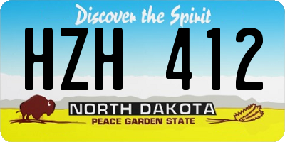 ND license plate HZH412