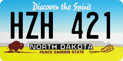 ND license plate HZH421