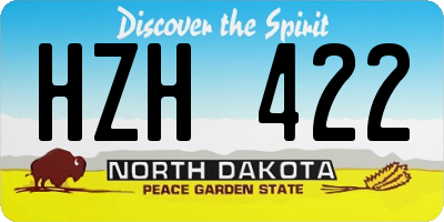 ND license plate HZH422