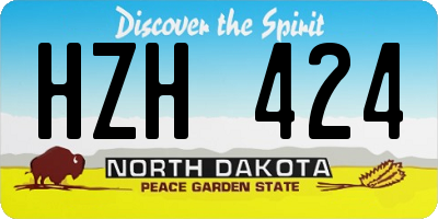 ND license plate HZH424