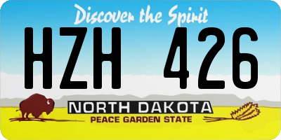 ND license plate HZH426