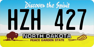 ND license plate HZH427