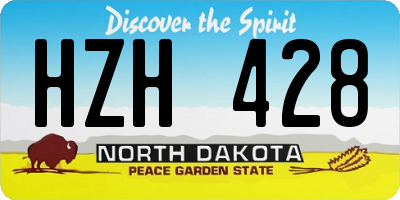 ND license plate HZH428