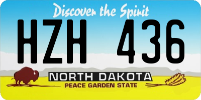 ND license plate HZH436