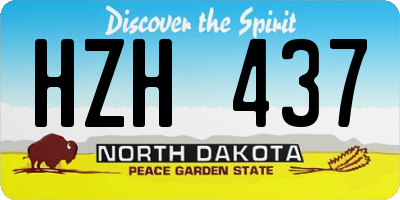 ND license plate HZH437