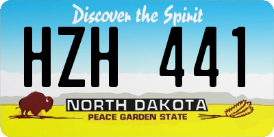 ND license plate HZH441
