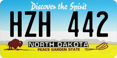 ND license plate HZH442