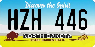 ND license plate HZH446