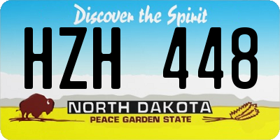 ND license plate HZH448