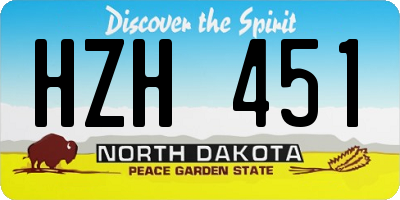ND license plate HZH451