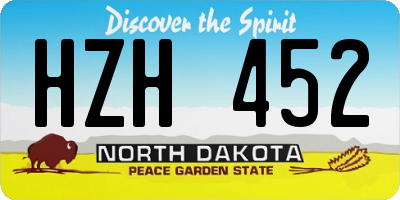 ND license plate HZH452