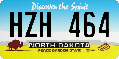 ND license plate HZH464