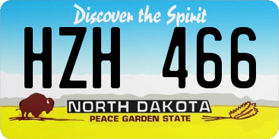 ND license plate HZH466
