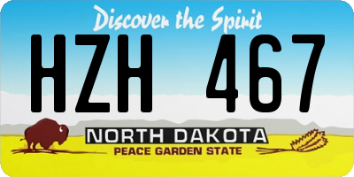 ND license plate HZH467