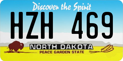 ND license plate HZH469