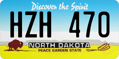ND license plate HZH470