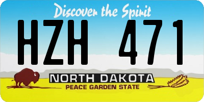 ND license plate HZH471