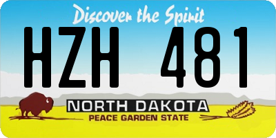 ND license plate HZH481