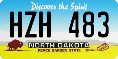 ND license plate HZH483