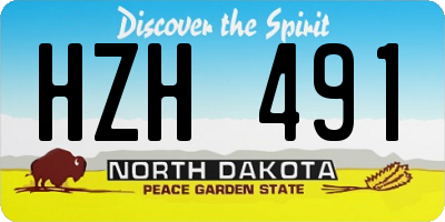 ND license plate HZH491