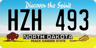 ND license plate HZH493