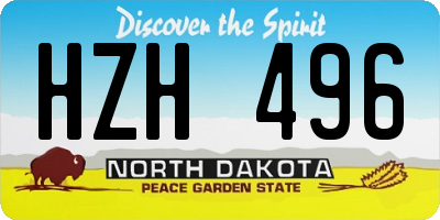 ND license plate HZH496