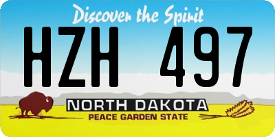 ND license plate HZH497