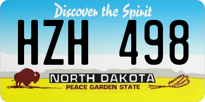 ND license plate HZH498