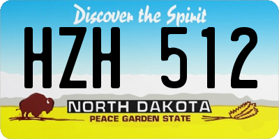 ND license plate HZH512