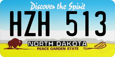 ND license plate HZH513